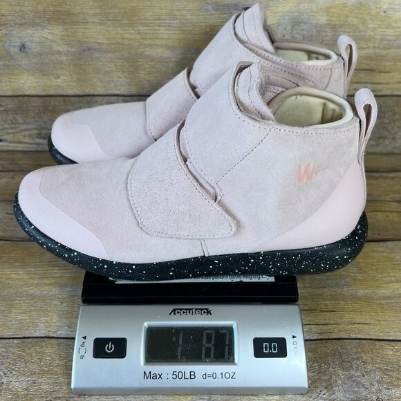 WORLD BOOTS Sz 7 Mens Chukka Moccasin Boots 100% Leather Suede Light Pink - Picture 8 of 16